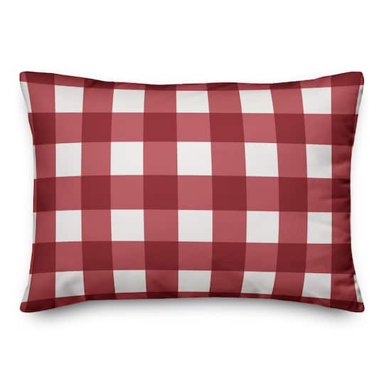 Red Buffalo Check Throw Pillow